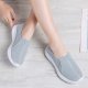 Women Stitching Decor Lightweight Comfy Non Slip Soft Casual Slip On Loafers