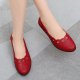 Women Casual Soft Breathable Hollow Slip On Flats