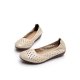 Soft Leather Breathable Hollow Out Comfortable Flat Loafers Shoes For Women