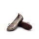 Women Leather Round Toe Breathable Hollow Bow Decoration Slip On Flat Loafers Shoes