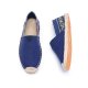 Ethnic Splicing Colorful Striped Linen Comfy Breathable Slip On Casual Espadrille Flat Shoes