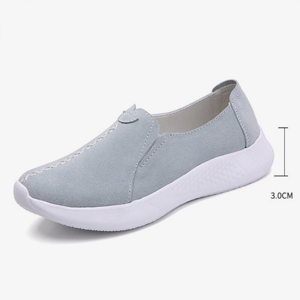 Women Stitching Decor Lightweight Comfy Non Slip Soft Casual Slip On Loafers