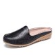 Handmade Stitching Non Slip Hollow Out Easy Slip On Backless Flats