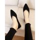 Women Pointed Toe Soft Solid Color Ballet Shoes Casual Shallow Slip On Knitted Flats