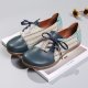 Bowknot Lace Up Printing Slip Resistant Casual Flat Shoes