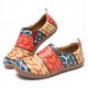 Women Sunset Pattern Slip Resistant Outdoor Comfy Slip On Flats