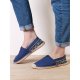 Ethnic Splicing Colorful Striped Linen Comfy Breathable Slip On Casual Espadrille Flat Shoes