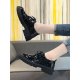 Women British Style Comfy Wearable Black Lace Up Platform Casual Shoes